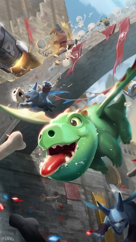 Bébé dragon Clash Royale fan art