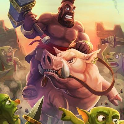 Chevaucheur Clash Royale Cujo fan art