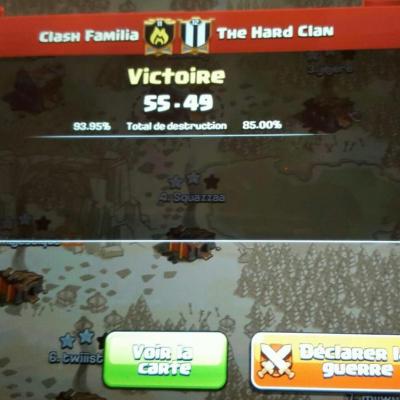 Clash Familia vs The Hard Clan tournoi FF 2 CoC