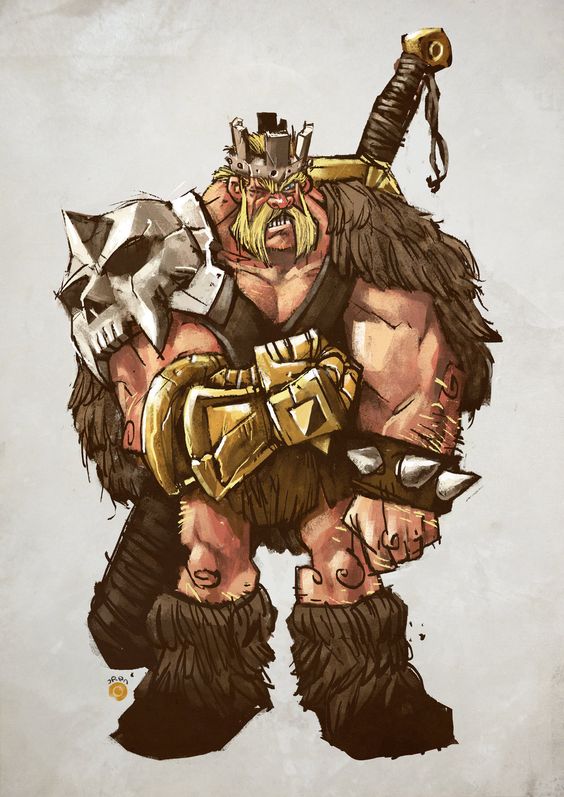 fan art barbarian king clash of clans