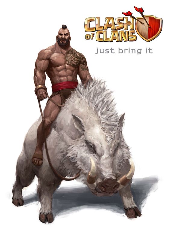 fan art hog rider clash of clans