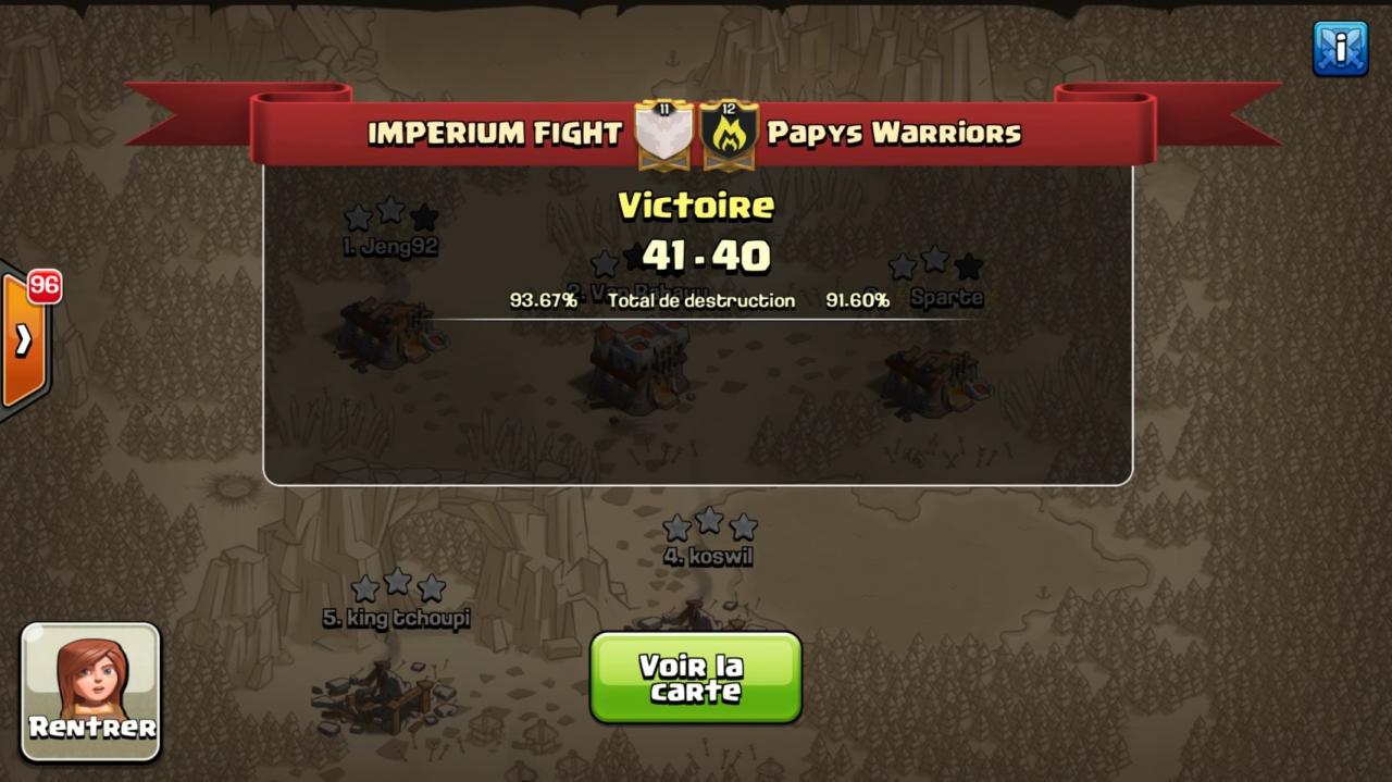 IMPERIUM FICHT vs Papys Warriors tournoi FF 2 CoC