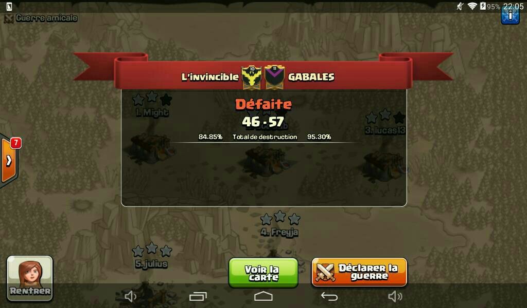 L'invincible vs GABALES tournoi FF 2 CoC