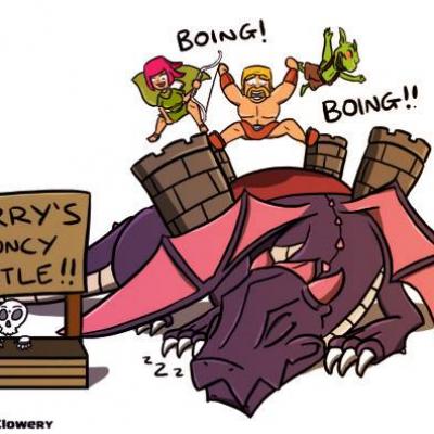 Larry's bouncy castle Adam Clowery fan art