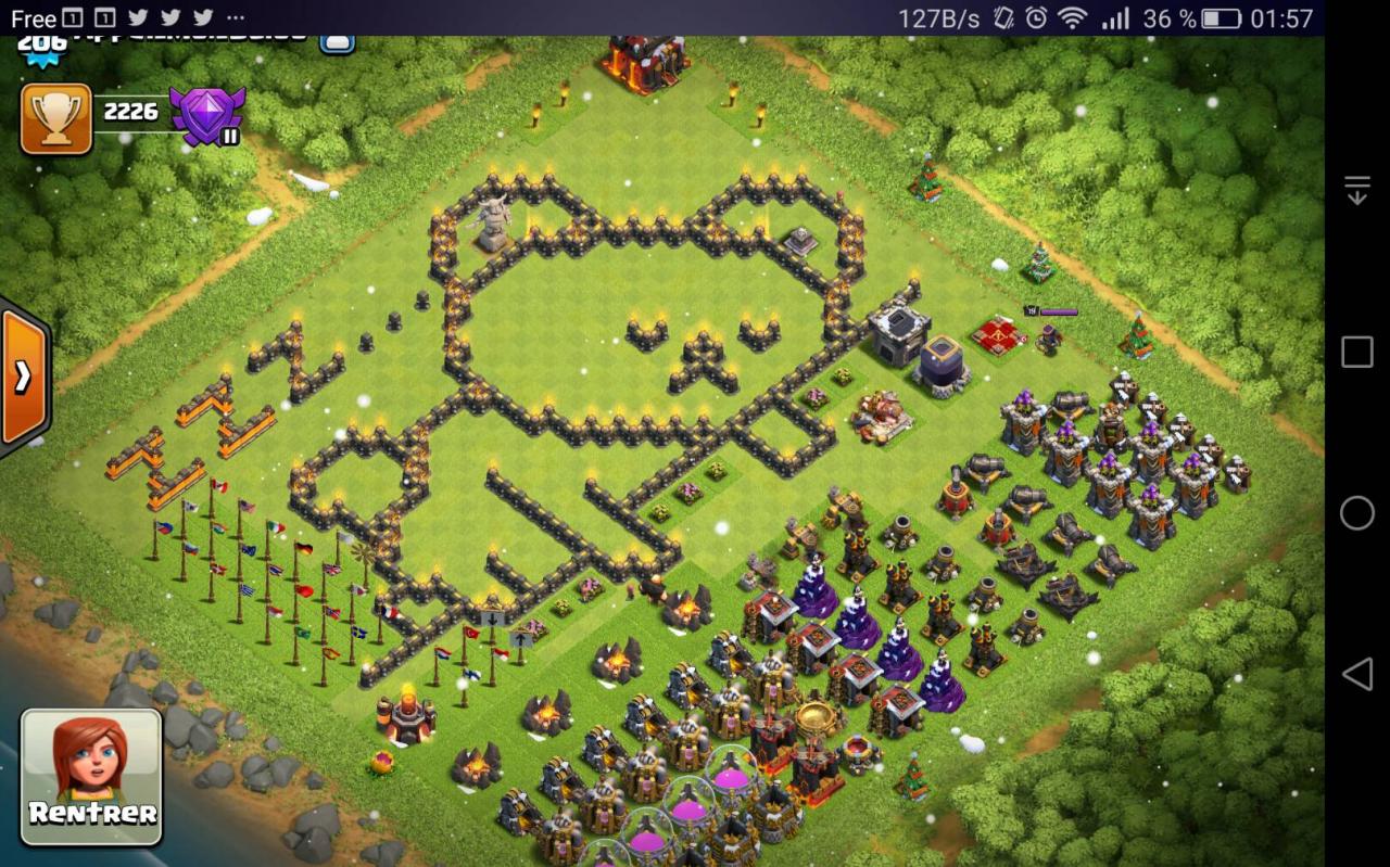 Nounours Zzz base fun CoC