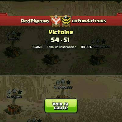 RedPigeons vs cofondateurs tournoi FF 2 CoC