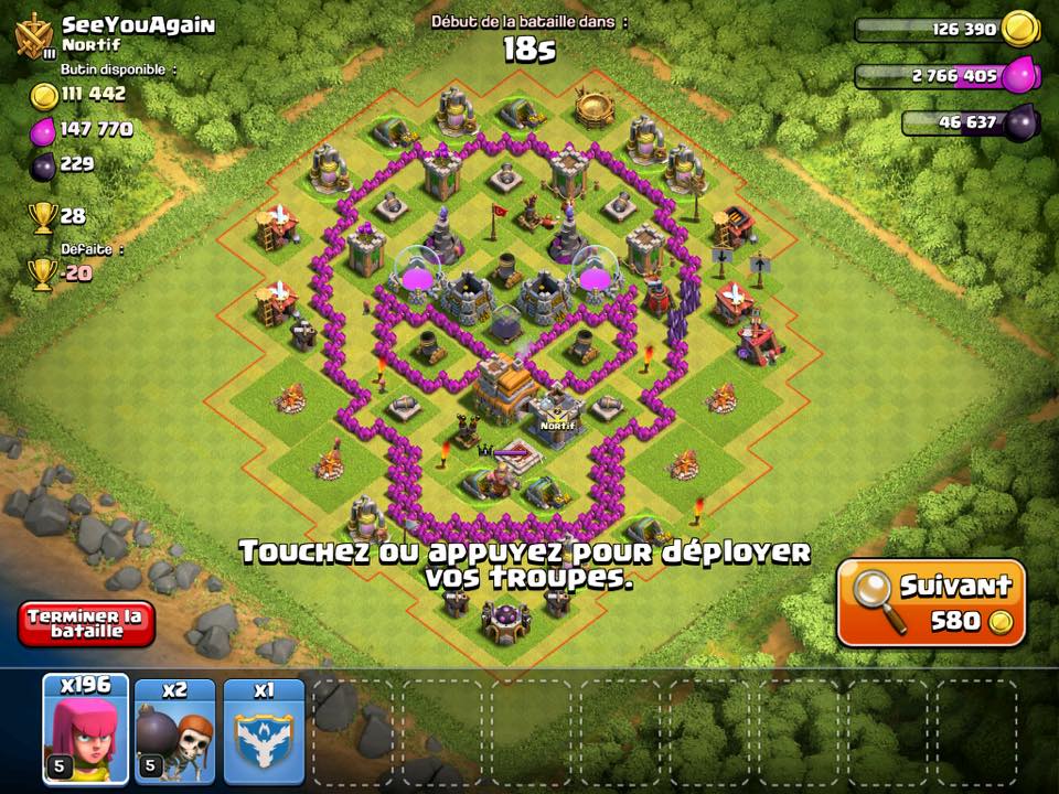 skull head fun base CoC