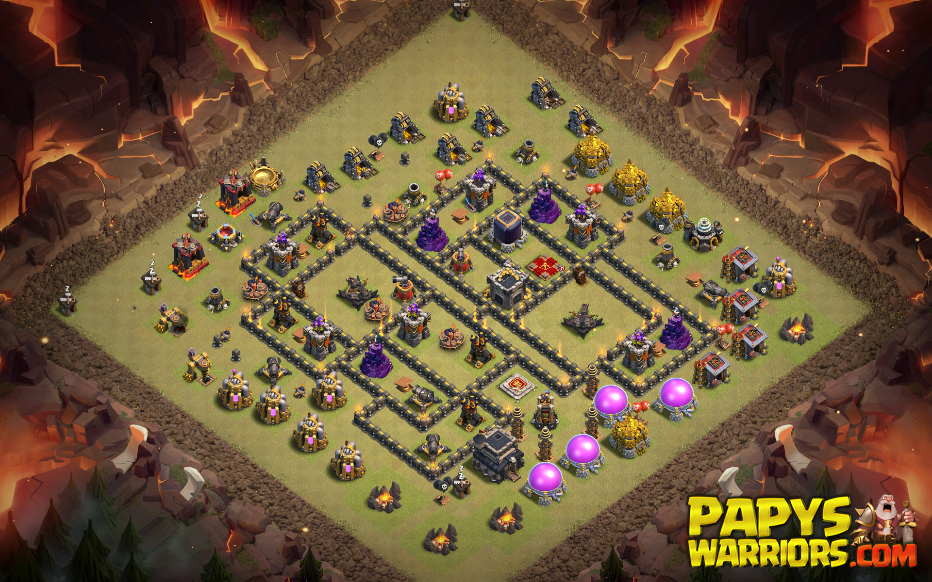 WAR BASE TH9 PAPYS WARRIORS 18