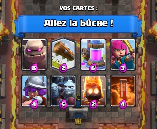 Allez la buche deck 3 coupe roi clash royale