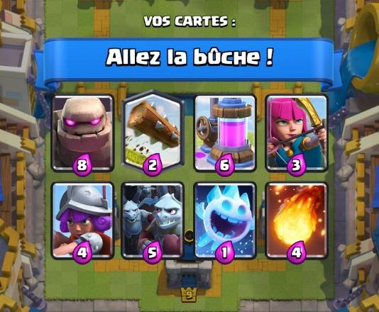 Allez la buche deck coupe roi clash royale