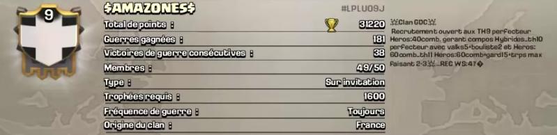 Amazones clan pro gdc francais clash of clans