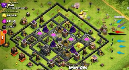 Aqh govabo commando tuto valkyrie bouliste hdv 9 clash of clans