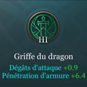 Arcana 3 vert griffe du dragon aov