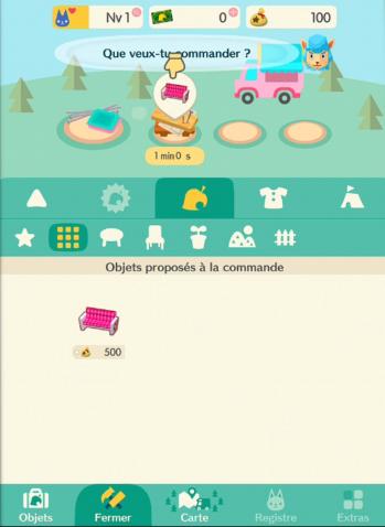 Artisanat canape coeur capture animal crossing pocket camp