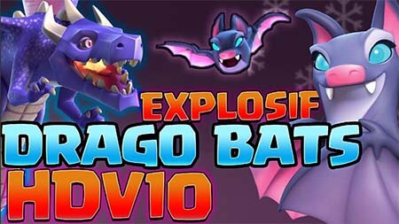 Attaque DragoBats perfect HDV 10 - Clash of Clans