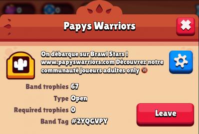 Bande papys warriors brawl stars