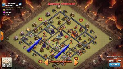 Base anti bouliste hdv 10 clash of clans