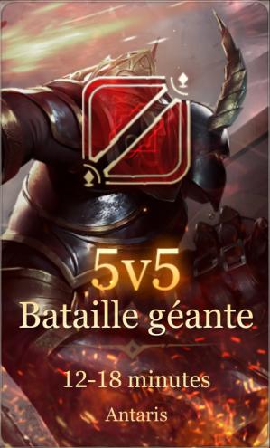 Bataille geante 5v5 antaris arena of valor