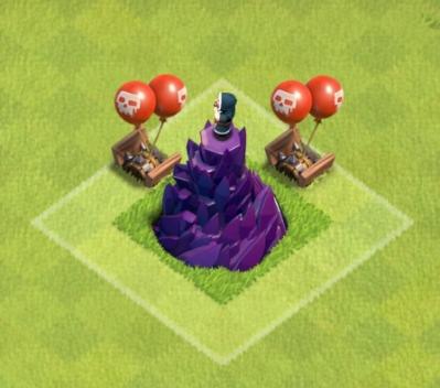 Bombe aerienne exemple placement tour de sorcier clash of clans