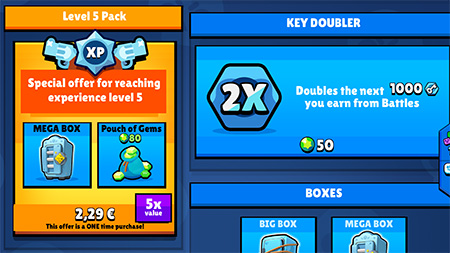 Brawl stars level 5 pack shop