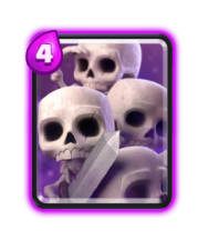 Carte epique armee de squelettes clash royale