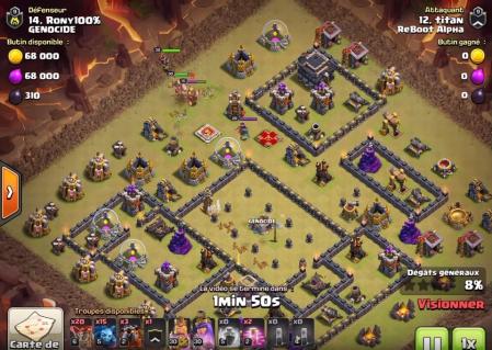 Clash of clans compo mobal squelettique etape 2