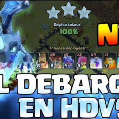 Clash of clans fr attaque hdv 9 compo electro dragon