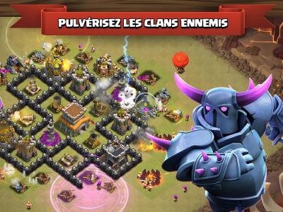 Clash of clans jeu mobile ios android detruire clan ennemi
