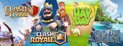 Clash of clans royale boom beach hay day papys warriors jeux mobiles