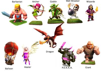 Clash of clans troops 1