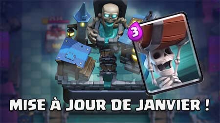 Mise à jour janvier 2019 : carte & arène - Clash Royale