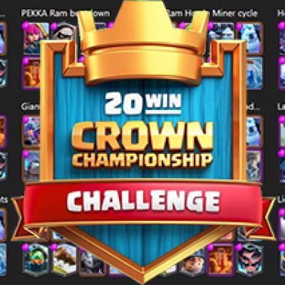 Deck 20 victoires defi crown championship clash royale