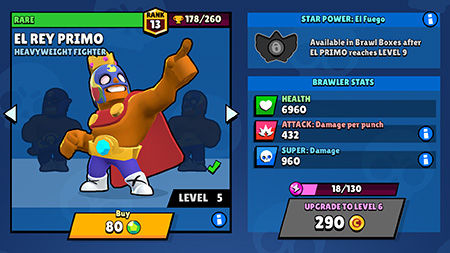 El rey primo skin brawl stars