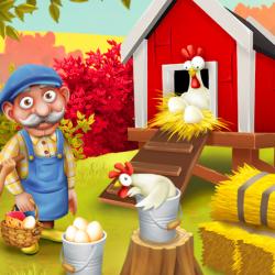 Ernest poules nourrir oeufs hay day