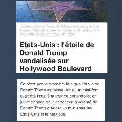 Etoile vandalisee donald trump