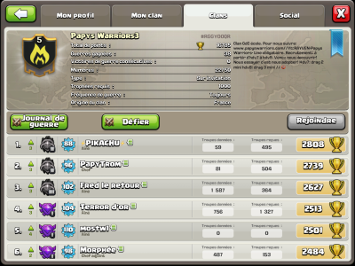 Gdc amicale defier clash of clans