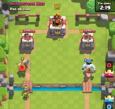Geant glace pousse chevaucheur cochon clash royale