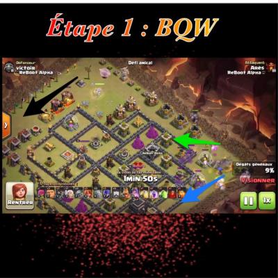 Glorious walk etape 1 bqw clash of clans