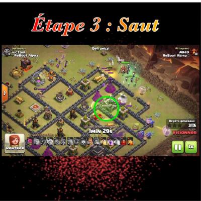 Glorious walk etape 3 saut clash of clans