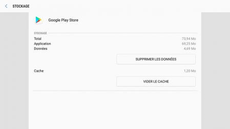 Google play store supprimer donnees