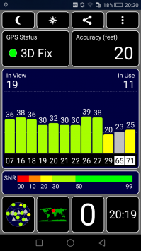 Gps test appli 3d fix