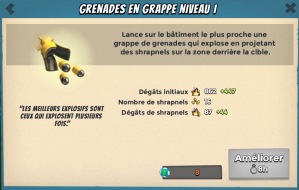 Grenades en grappe capacite heros boom beach