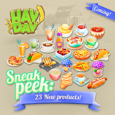 Hay day sneak peek 23 nouveaux produits maj