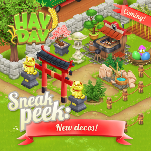 Hay day sneak peek nouvelles decorations