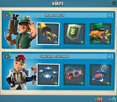 Heros capacites sergent brick capitaine everspark boom beach
