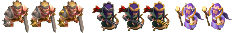 Heros roi reine grand gardien evolution niveau clash of clans