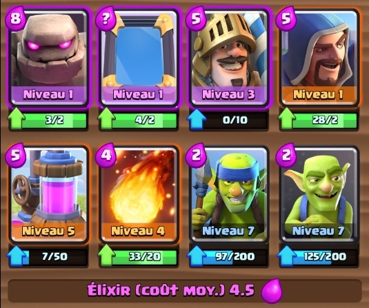 Meilleur deck rush facile arsenik clash royale