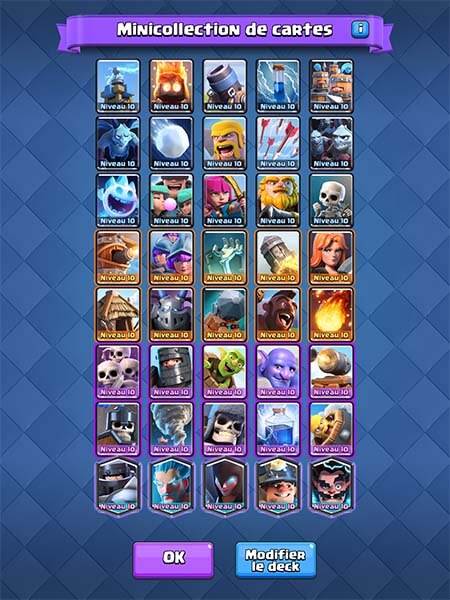 Minicollection de cartes clash royale