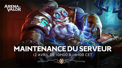 Mise a jour arena of valor 12 avril