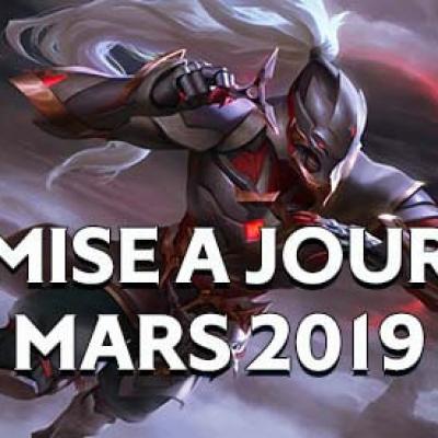 Mise a jour arena of valor mars 2019